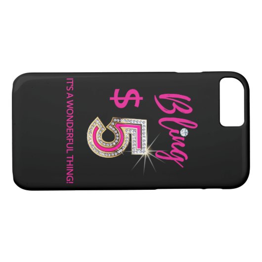 Bling $5 Es ist eine wunderbare Sache! Paparazzi Case-Mate iPhone Hülle (Rückseite (Horizontal))