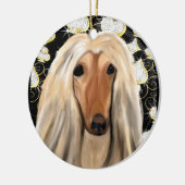 BLING AFGHAN HOUND KERAMIK ORNAMENT (Links)