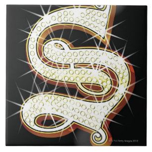 Bling Alphabet S Fliese