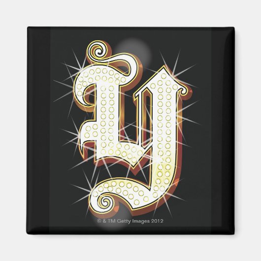 Bling alphabet Y Magnet (Vorne)