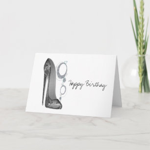 Bling and Groovy Stiletto Shoe Art Karte