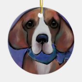 Bling-Beagle Keramik Ornament (Vorne)