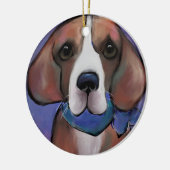 Bling-Beagle Keramik Ornament (Links)