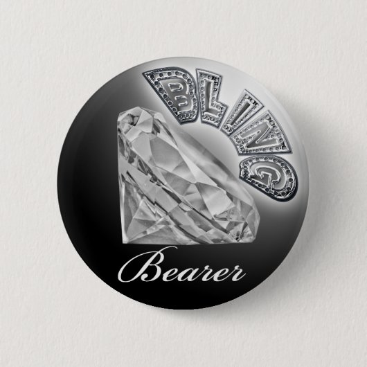 BLING Bearer Wedding Button (Vorderseite)