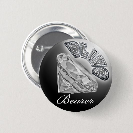 BLING Bearer Wedding Button (Vorne & Hinten)