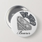 BLING Bearer Wedding Button (Vorne & Hinten)