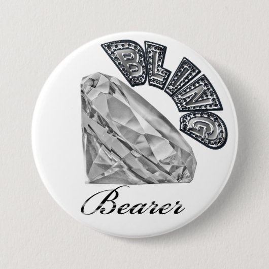 BLING Bearer Wedding Button (Vorderseite)