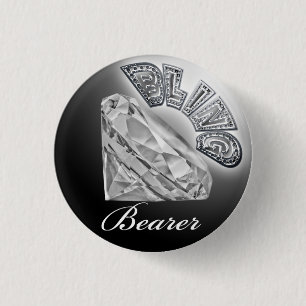 BLING Bearer Wedding Button