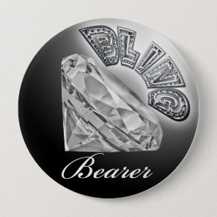 BLING Bearer Wedding Button