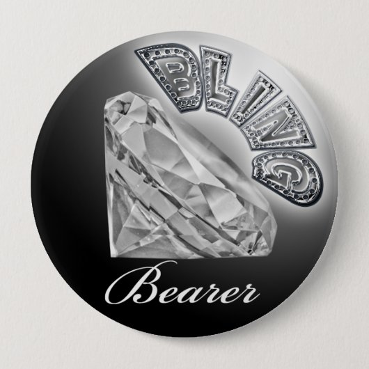 BLING Bearer Wedding Button (Vorderseite)