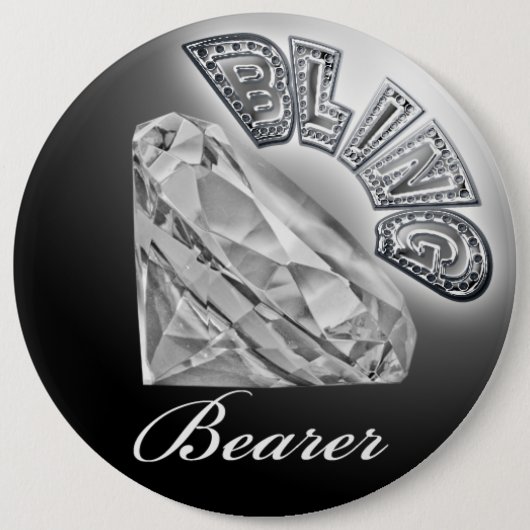 BLING Bearer Wedding Button (Vorderseite)