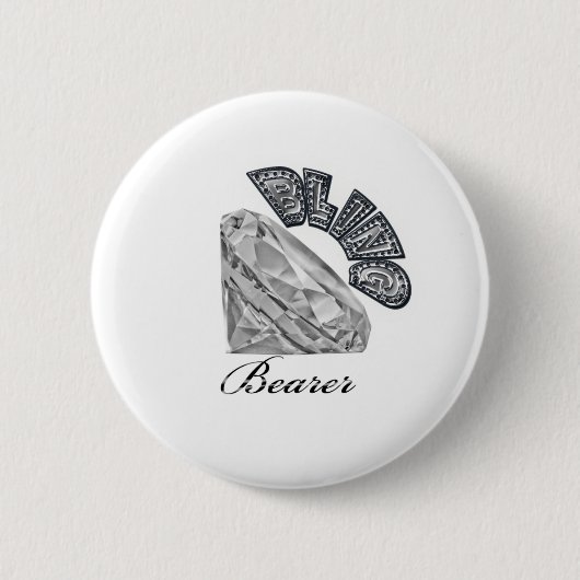 Bling Bearer Wedding Button (Vorderseite)