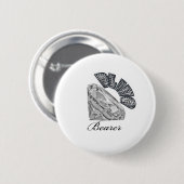 Bling Bearer Wedding Button (Vorne & Hinten)