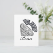 Bling Bearer Wedding Postkarte (Stehend Vorderseite)