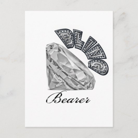 Bling Bearer Wedding Postkarte (Vorderseite)