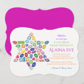 BLING BLING Bat Mitzvah Einladung (Vorne/Hinten)