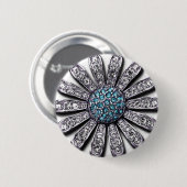 BLING BLING BLÜTE Knopf Button (Vorne & Hinten)