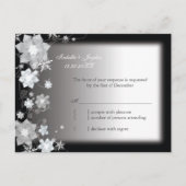 Bling Bling December Wedding RSVP Einladungspostkarte (Vorderseite)