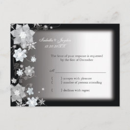 Bling Bling December Wedding RSVP Einladungspostkarte