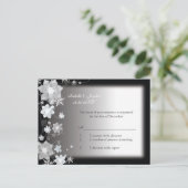 Bling Bling December Wedding RSVP Einladungspostkarte (Stehend Vorderseite)
