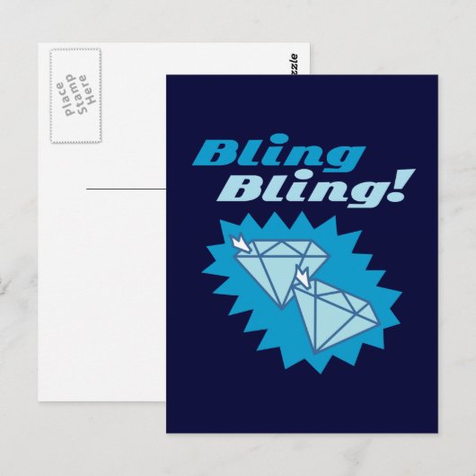 Bling Bling Postkarte (Vorne/Hinten)