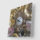 bling bling Schmucksammlung Quadratische Wanduhr (Winkel)
