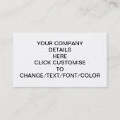 bling bling Schmucksammlung Visitenkarte (Rückseite)