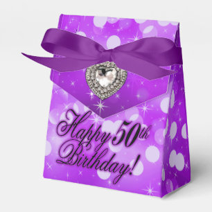 Bling Bombshell Sparkle Birthday Party   LILA Geschenkschachtel