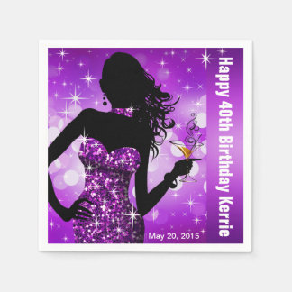 Bling Bombshell Sparkle Birthday Party | LILA Serviette
