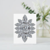 Bling Brooch Postkarte (Stehend Vorderseite)