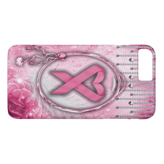Bling Brustkrebs-Bewusstseinsfall Case-Mate iPhone Hülle (Rückseite (Horizontal))