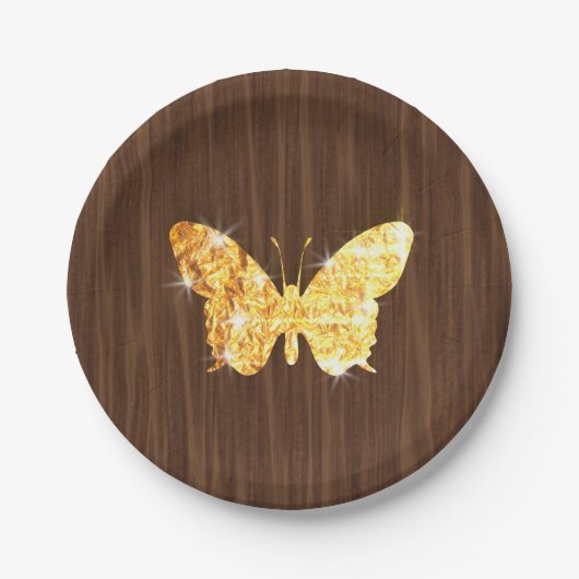 Bling Butterfly Pappteller (Vorderseite)