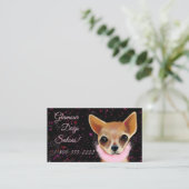 Bling Chihuahua Visitenkarte (Stehend Vorderseite)