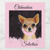 Bling Chihuahua Weinetikett (Einzelnes Label)