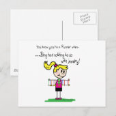 Bling des Runners Postkarte (Vorne/Hinten)
