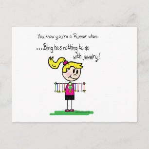 Bling des Runners Postkarte