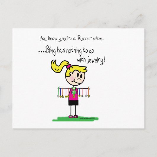 Bling des Runners Postkarte (Vorderseite)