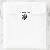 Bling Ding Runder Aufkleber (Tasche)