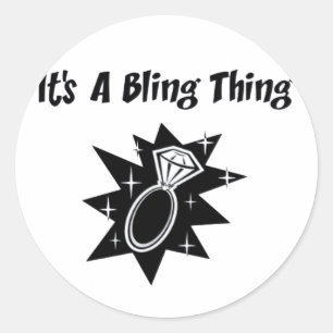 Bling Ding Runder Aufkleber