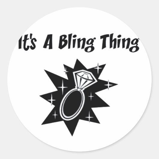 Bling Ding Runder Aufkleber (Vorderseite)