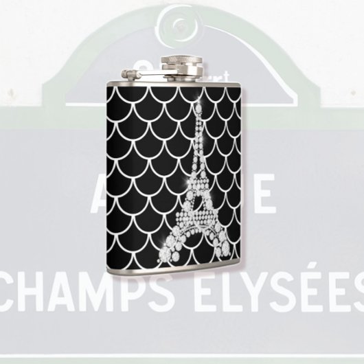 Bling Eiffel Tower Flachmann