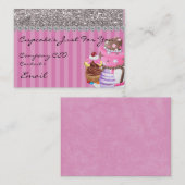 Bling Entwurf BÄCKEREI Geschäfts-Karten-Glitzer Visitenkarte (Vorne/Hinten)