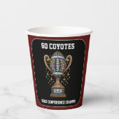 Bling Football Party Big Game Bowl Game Trophy Pappbecher (Vorderseite)