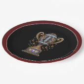 Bling Football Party Big Game Bowl Game Trophy Pappteller (Schrägansicht)