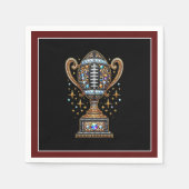 Bling Football Party Big Game Bowl Game Trophy Serviette (Vorderseite)