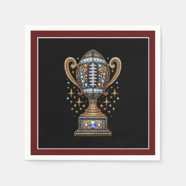 Bling Football Party Big Game Bowl Game Trophy Serviette