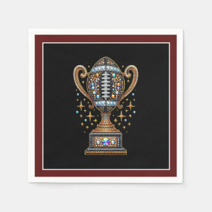 Bling Football Party Big Game Bowl Game Trophy Serviette