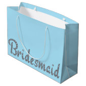 Bling Geschenktasche der Brautjungfer Große Geschenktüte (Rückseite Schrägansicht)