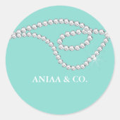 Bling & Glam Celebrate Brautparty Tiara Party Runder Aufkleber (Vorderseite)