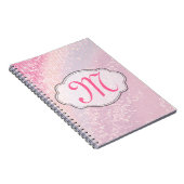 Bling Glitzer Girly Button Monogram, erstes Note B Notizblock (Rechte Seite)